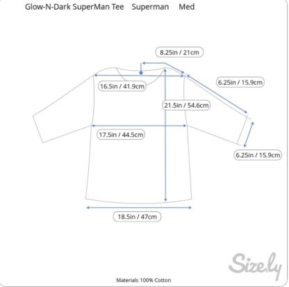 Kids Glow-in-the-Dark Blue Superman Tee Size Med - Image 7