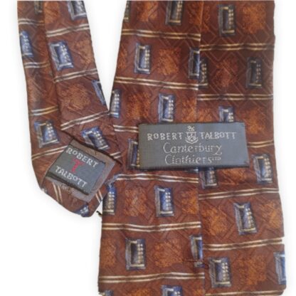 Robert Talbott 100% Soft Silk Brown Tie - Image 3