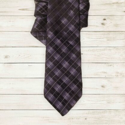 Vintage Roberto Villini Royal Purple Plaid Tie