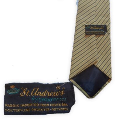 Stratford Vintage Mustard Strip Tie - Image 3