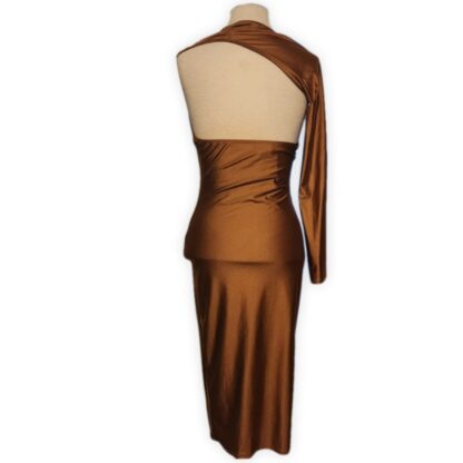 Copper Over Neck Long Sleeve Dress - Image 2