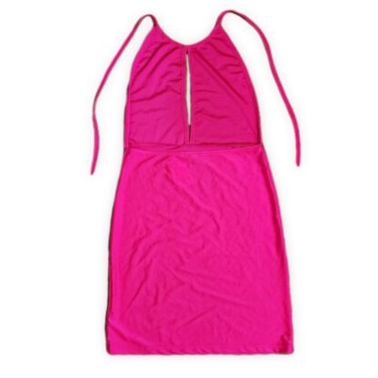 Halter Neon Pink Dress - Image 3