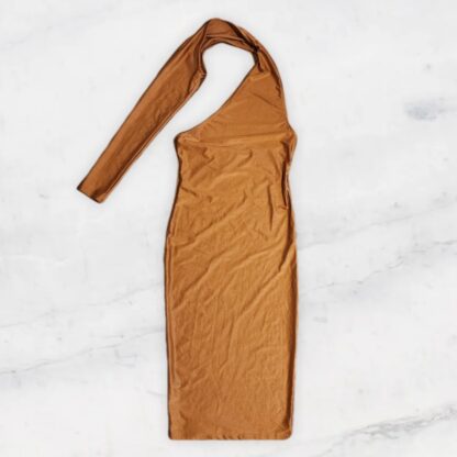 Copper Over Neck Long Sleeve Dress - Image 3