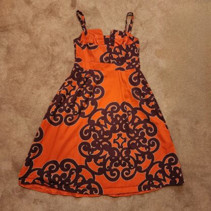 Casual Orange Spring Semi-Formal Dress - Image 3