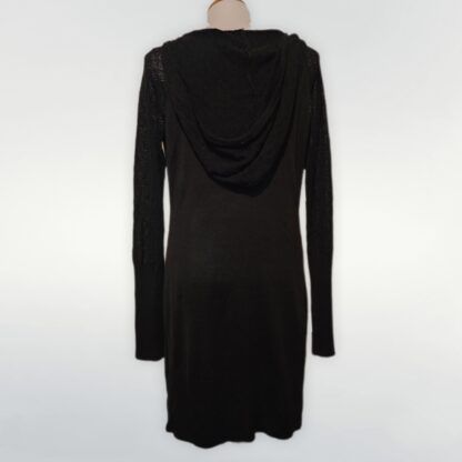 Apple Bottoms Black Sweater Hoodie Dress - Image 2