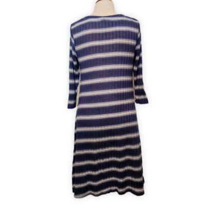 Y2K Fall Strip Blue Dress - Image 2