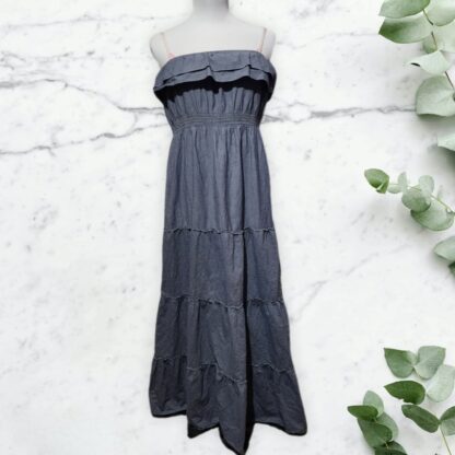 Long, Strapless, Jean Style Dress