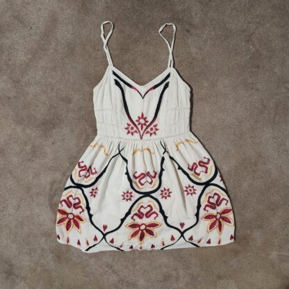 RARE BOHO Full Embroidery Strap Dress - Image 3