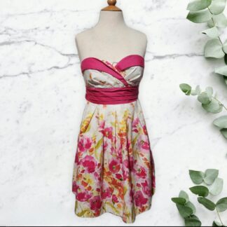 Strapless Spring Floral Dress by Trixxi
