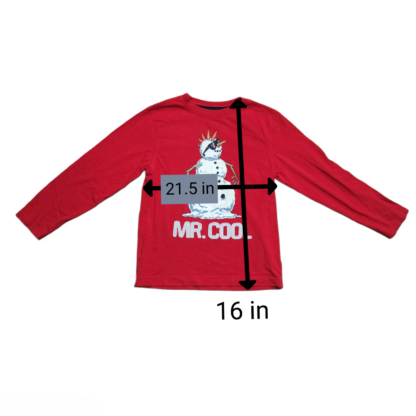 Kids Mr. Cool Red Long Sleeve Shirt Sz Small - Image 7