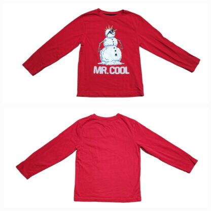 Kids Mr. Cool Red Long Sleeve Shirt Sz Small