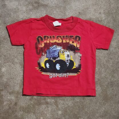 Little Kids Crusher Got Dirt Short Sleeve Shirt Sz 3T - Image 2