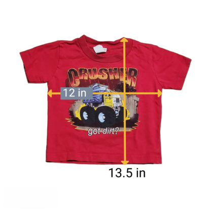 Little Kids Crusher Got Dirt Short Sleeve Shirt Sz 3T - Image 6