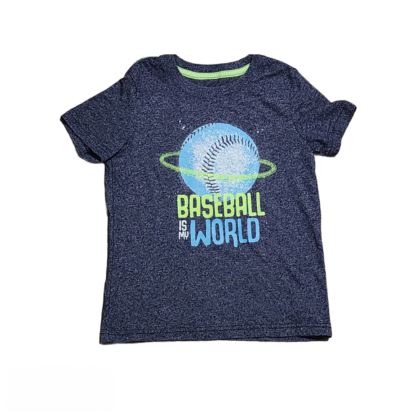 Little Kids Baseball is my World Short Sleeve Shirt Sz 3T