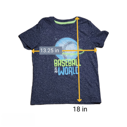 Little Kids Baseball is my World Short Sleeve Shirt Sz 3T - Image 6