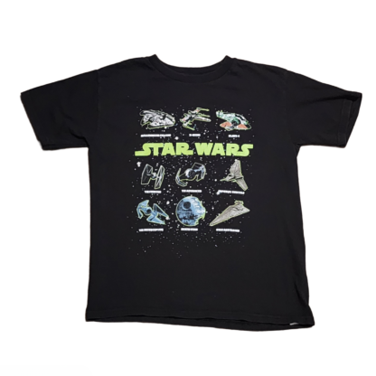 Kids Star Wars Space Fighters Decal Tee Sz 8