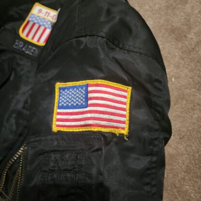 Little Kids Vintage Military Bomber Black Jacket Sz XS - Image 10