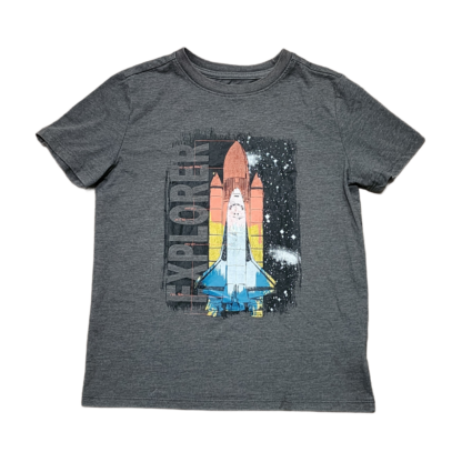 Kids Explorer Grey Tee Sz 6/7