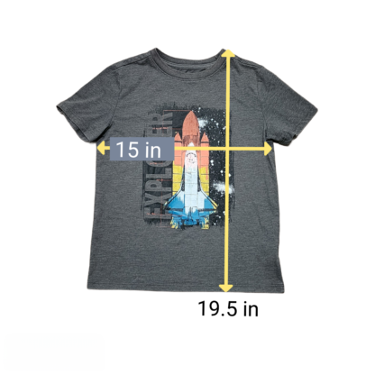 Kids Explorer Grey Tee Sz 6/7 - Image 6