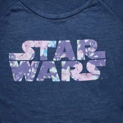 Cool Blue Star Wars Long Sleeve Crop Top Sweatshirt Sz Med - Image 5