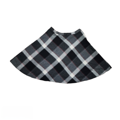 Vintage Black & White Plaid Long Skirt Sz 36 - Image 4