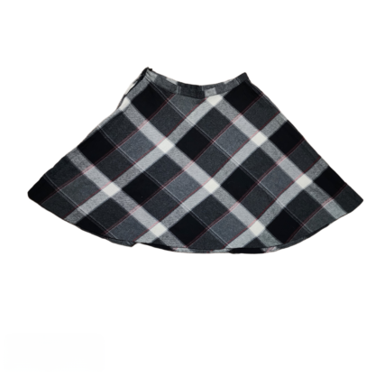 Vintage Black & White Plaid Long Skirt Sz 36 - Image 5