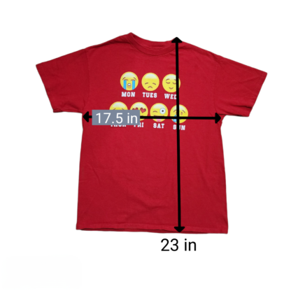 Kid Red Days of the School Week Tee Sz Med - Image 7