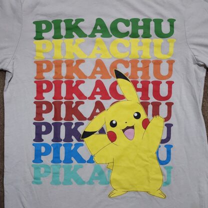 Kids Pikachu Grey Tee Shirt Sz Lg - Image 4