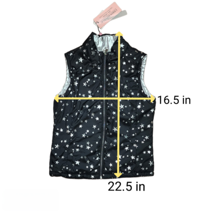 Big Kids Sliver & Stars Reversible Vest Sz 14 - Image 7