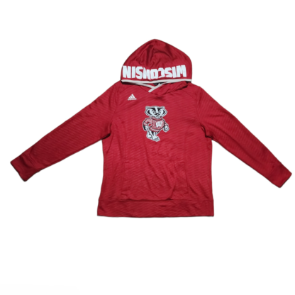 Wisconsin Bucky Badger Red Hoodie Sz Lg - Image 2