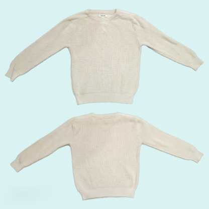 Kids Cherokee Tan Knitted Sweater Sz Med - Image 2