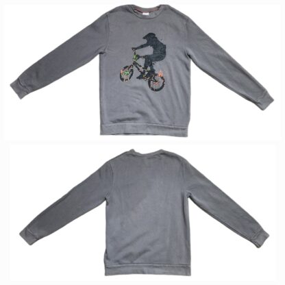 Big Kids Grey Oversize Sweater Sz Lg