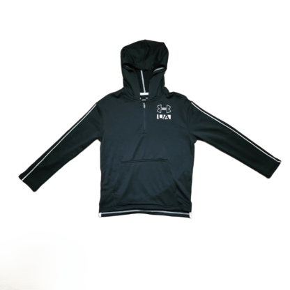 Kids Black & White Under Armor Hoodie Sz YMed