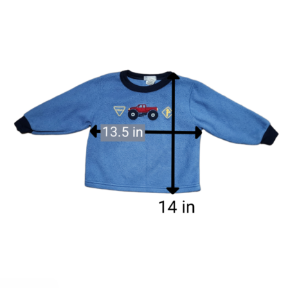 Little Kids Cute Fleece Blue Sweater Sz 2T - Image 5