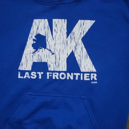 Kids Last Frontier Blue Hoodie Sz Med - Image 4