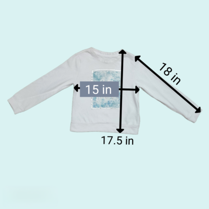 Kids White A&Fitch Sweatshirt Sz 7 - Image 6