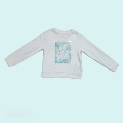 Kids White A&Fitch Sweatshirt Sz 7 - Image 2