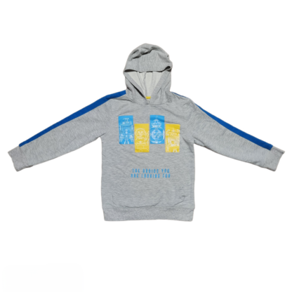 Kids Grey Droid Hoodie Sz Med