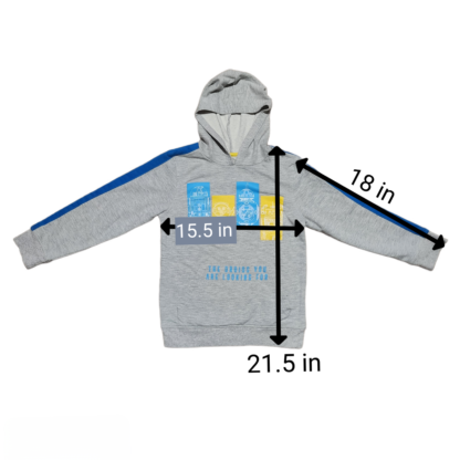 Kids Grey Droid Hoodie Sz Med - Image 5