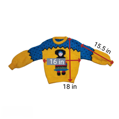 Kids Handmade Knitted Sweater Sz Med - Image 6