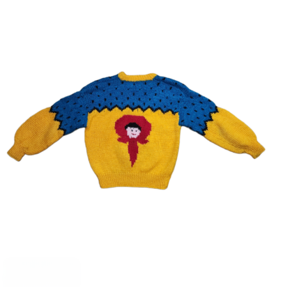 Kids Handmade Knitted Sweater Sz Med - Image 2