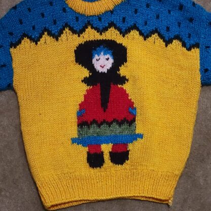 Kids Handmade Knitted Sweater Sz Med - Image 3