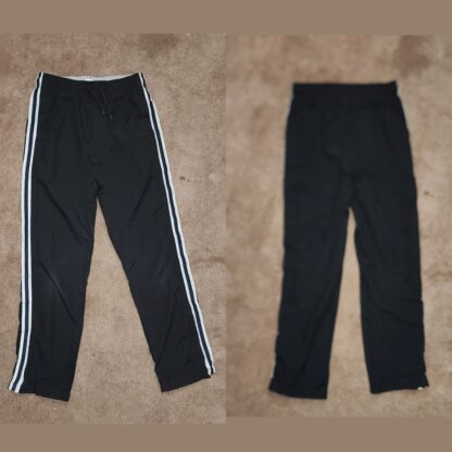 Kids Black & White Strip Open Ankle Pants Sz 12