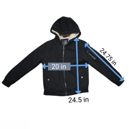 Big Kids Black & Fleece Urban Republic Hooded Jacket Sz XL - Image 6